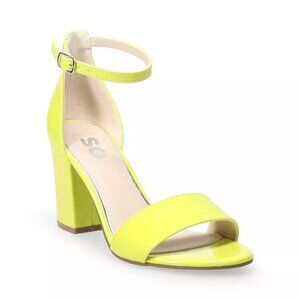 Women's Heeled Dress Sandals Chartreuse (Yellow/Green)  Size 9.5